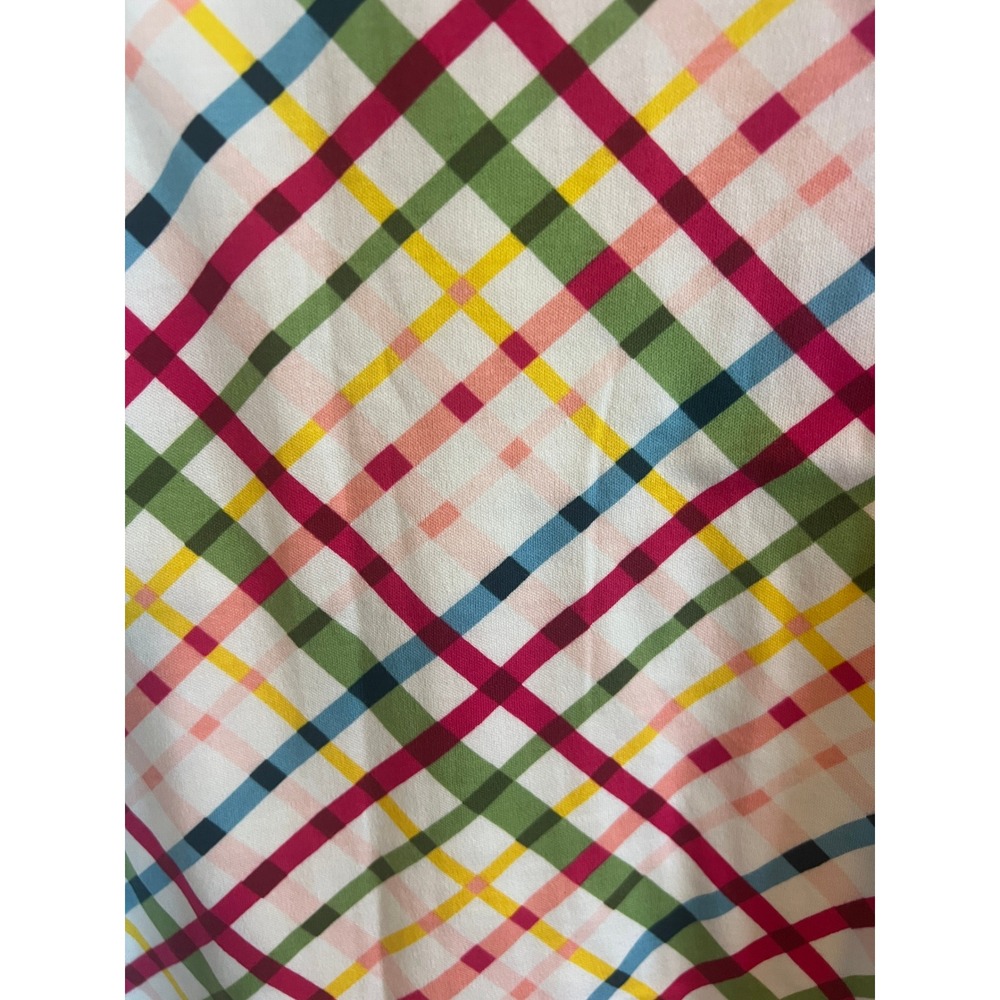 Kim Rogers Perfectly Soft Womens Medium 100% Cotton 3/4 Sleeve Plaid Top Multi - Picture 2 of 4